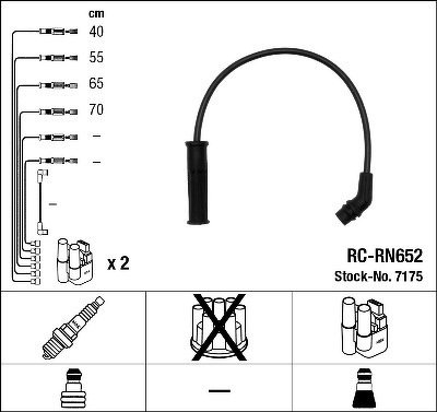Провода высоковольтные NGK, RCRN652