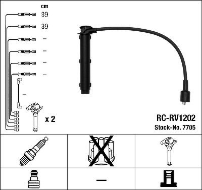 Комплект проводов NGK, RCRV1202