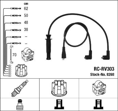 Провода высоковольтные NGK, RCRV303
