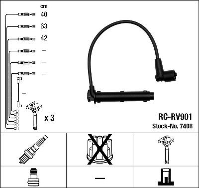 Комплект проводов NGK, RCRV901