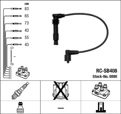 Провода высоковольтные NGK, RCSB408
