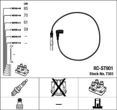 Провода высоковольтные NGK, RCST901