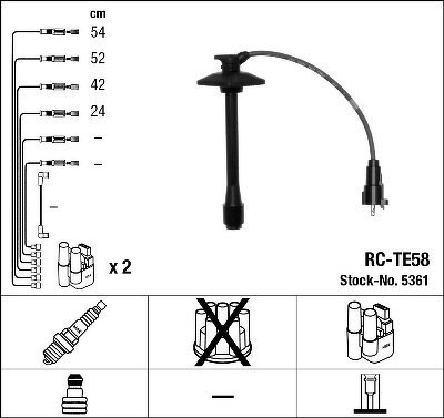 Комплект проводов NGK, RCTE58