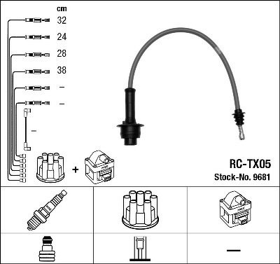 Комплект проводов NGK, RCTX05