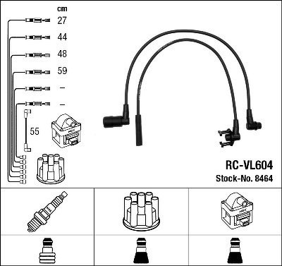 Комплект проводов NGK, RCVL604