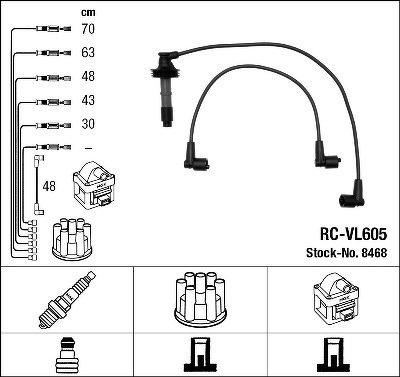 Комплект проводов NGK, RCVL605