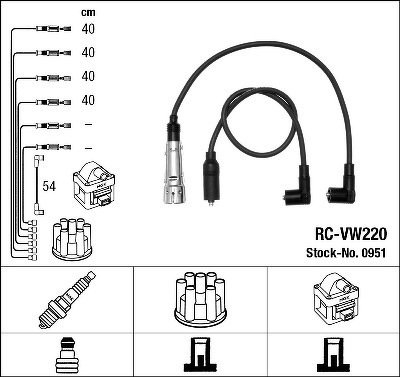 Комплект проводов NGK, RCVW220