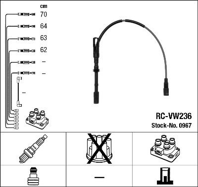 Комплект проводов NGK, RCVW236