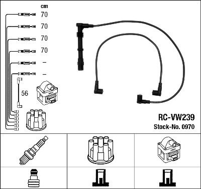Комплект проводов NGK, RCVW239