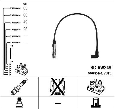Комплект проводов NGK, RCVW249