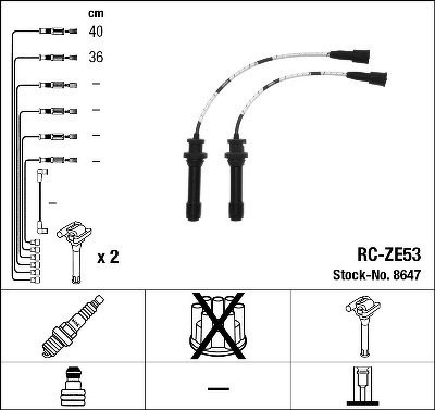 Комплект проводов NGK, RCZE53