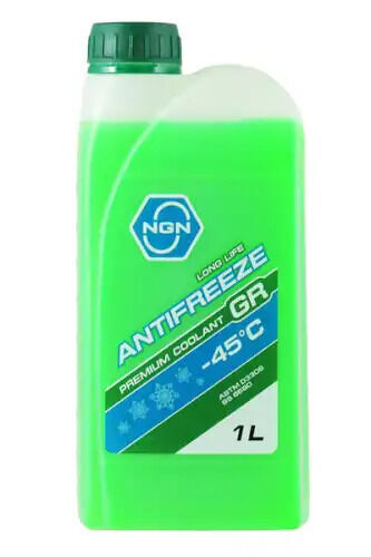 Жидкость охлаждающая NGN GR-45 (GREEN) ANTIFREEZE 1L, 1л NGN, V172485639