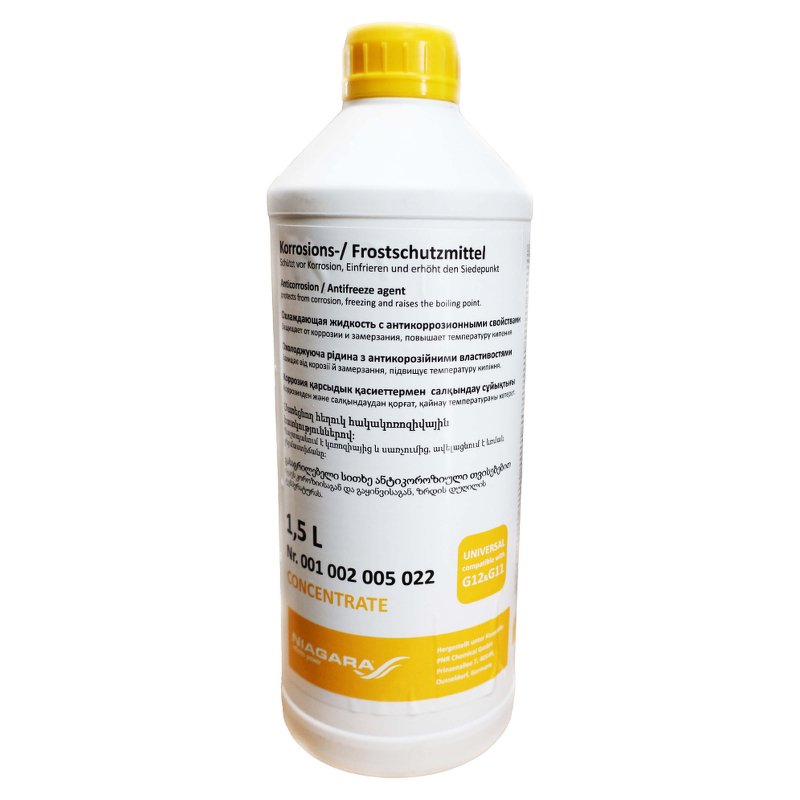 Антифриз NIAGARA concentrate UNIVERSAL G12  G11Концентрат - 1,5 литра NIAGARA, 001002005022