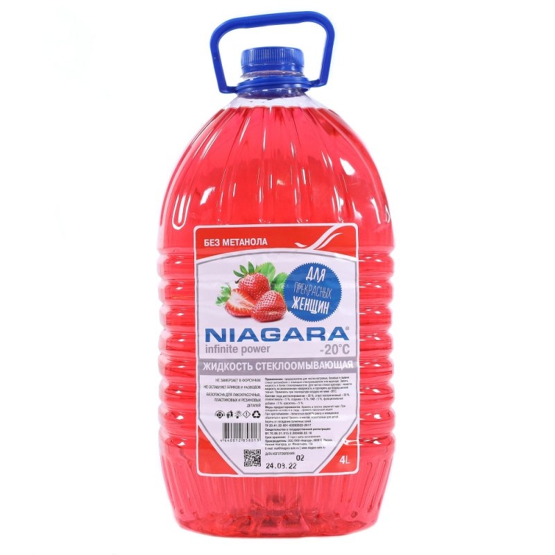 Жидкость стеклоомывающая -20с 4л NIAGARA, 001015007008