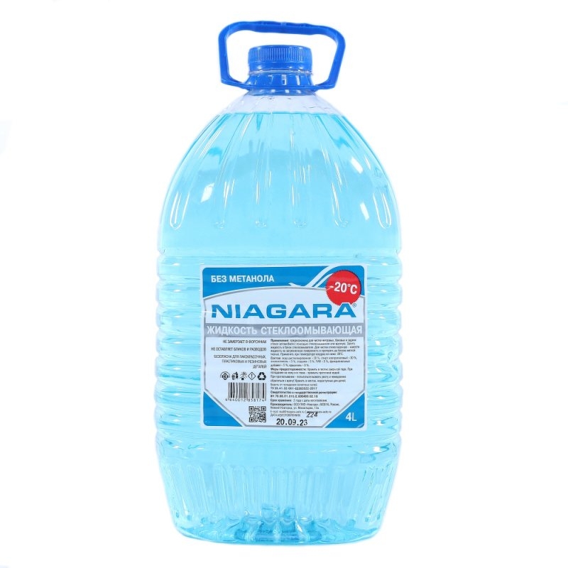 Жидкость стеклоомывающая -20с 4л NIAGARA, 001017007008