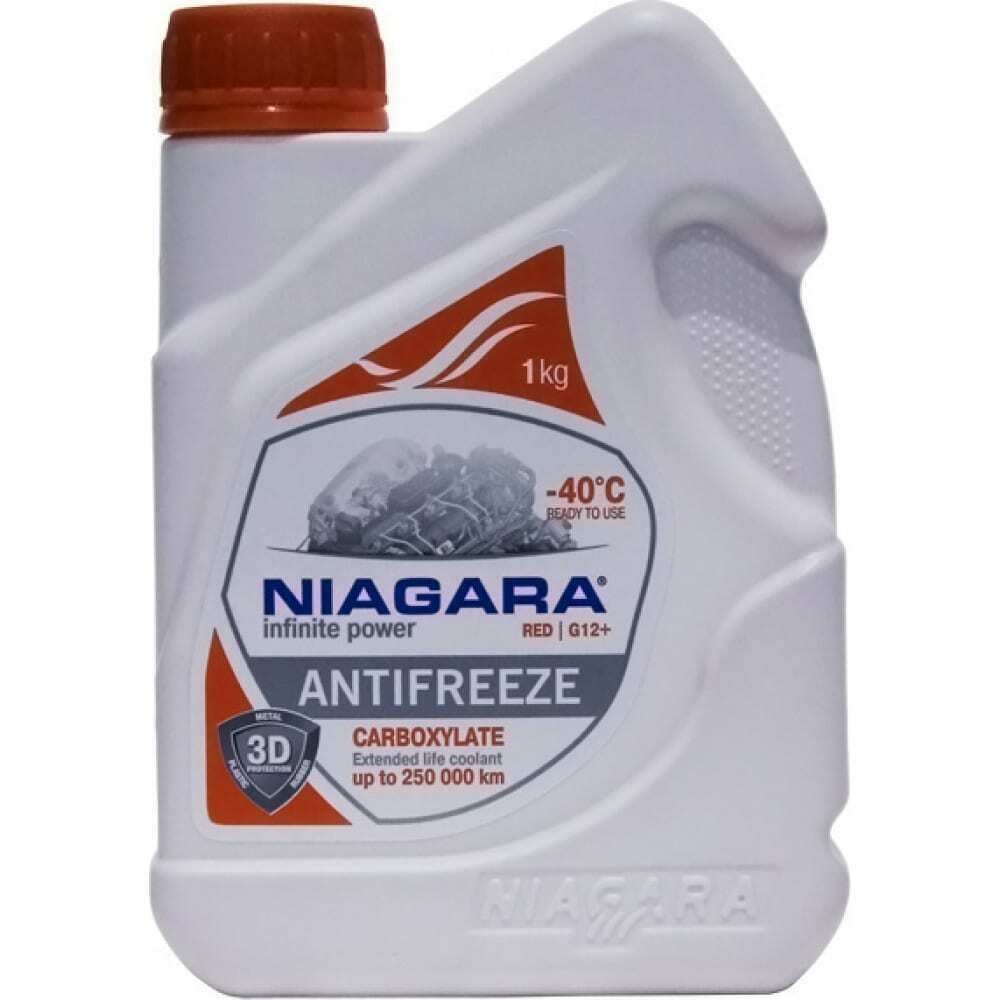 Антифриз НИАГАРА G12+ (КАРБОКСИЛАТНЫЙ) красный 1кг NIAGARA, 1001001006