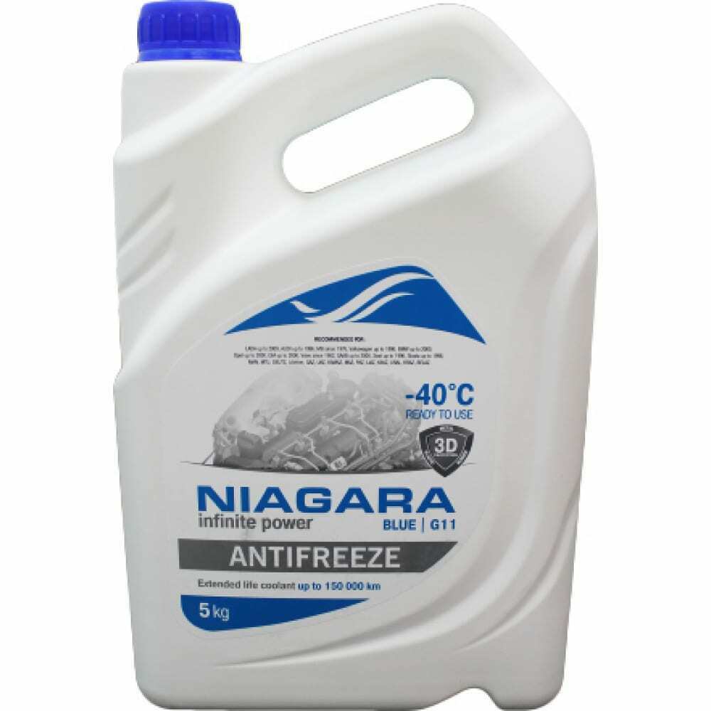 Жидкость охлаждающая Антифриз Ниагара G11 (синий) 5 кг NIAGARA, 1001003011
