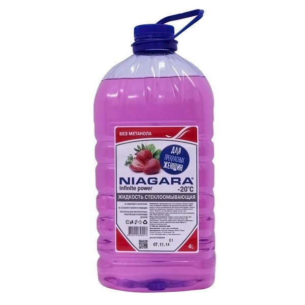 Жидкость стеклоомывающая -20с 4л NIAGARA, 1015007008