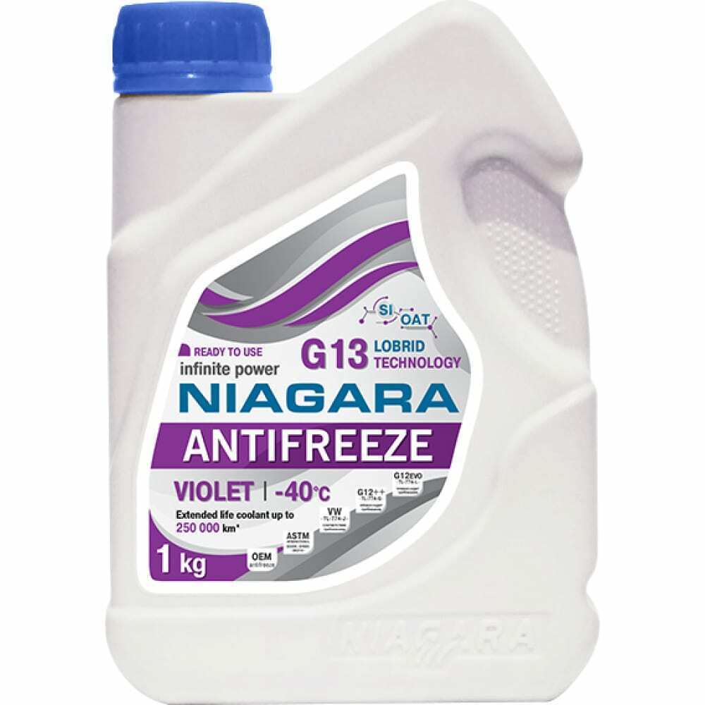 Жидкость охлаждающая Антифриз Ниагара G13 (фиолетовый), 1 кг NIAGARA, 1035032006