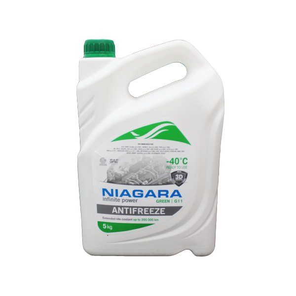 Антифриз G11 5kg, зеленый готовый -40°C NIAGARA, 97391