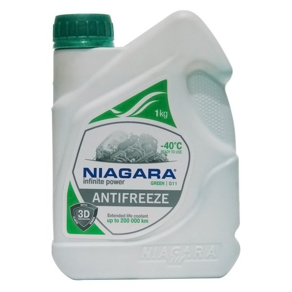 Антифриз G11 1kg, зеленый готовый -40°C NIAGARA, 97514
