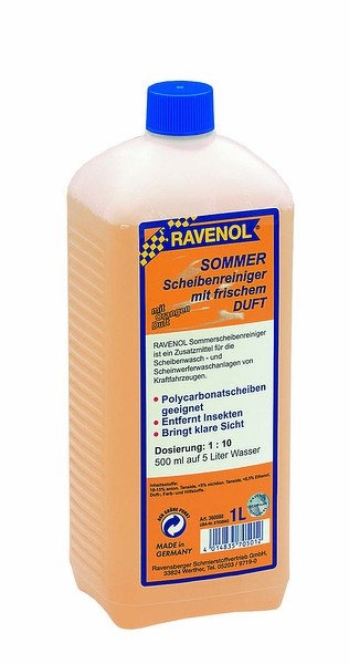 Омыватель летний концентрат ravenol sommerscheibenrkonz 1:10 (1л) RAVENOL, 4014835705012