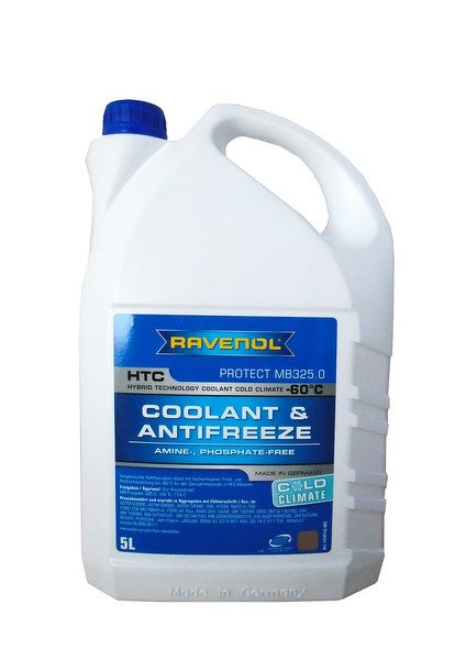 Антифриз готовый синий RAVENOL HTC COLD CLIMATE -60C ( 5л) RAVENOL, 4014835841178