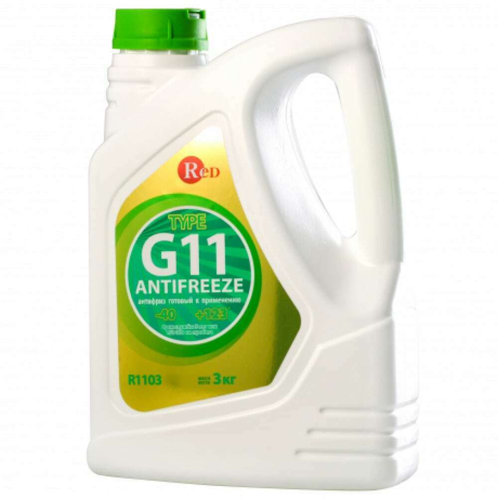 Антифриз, готовый к применению G11 ЗЕЛЕНЫЙ 3кг R1103 RED, R1103