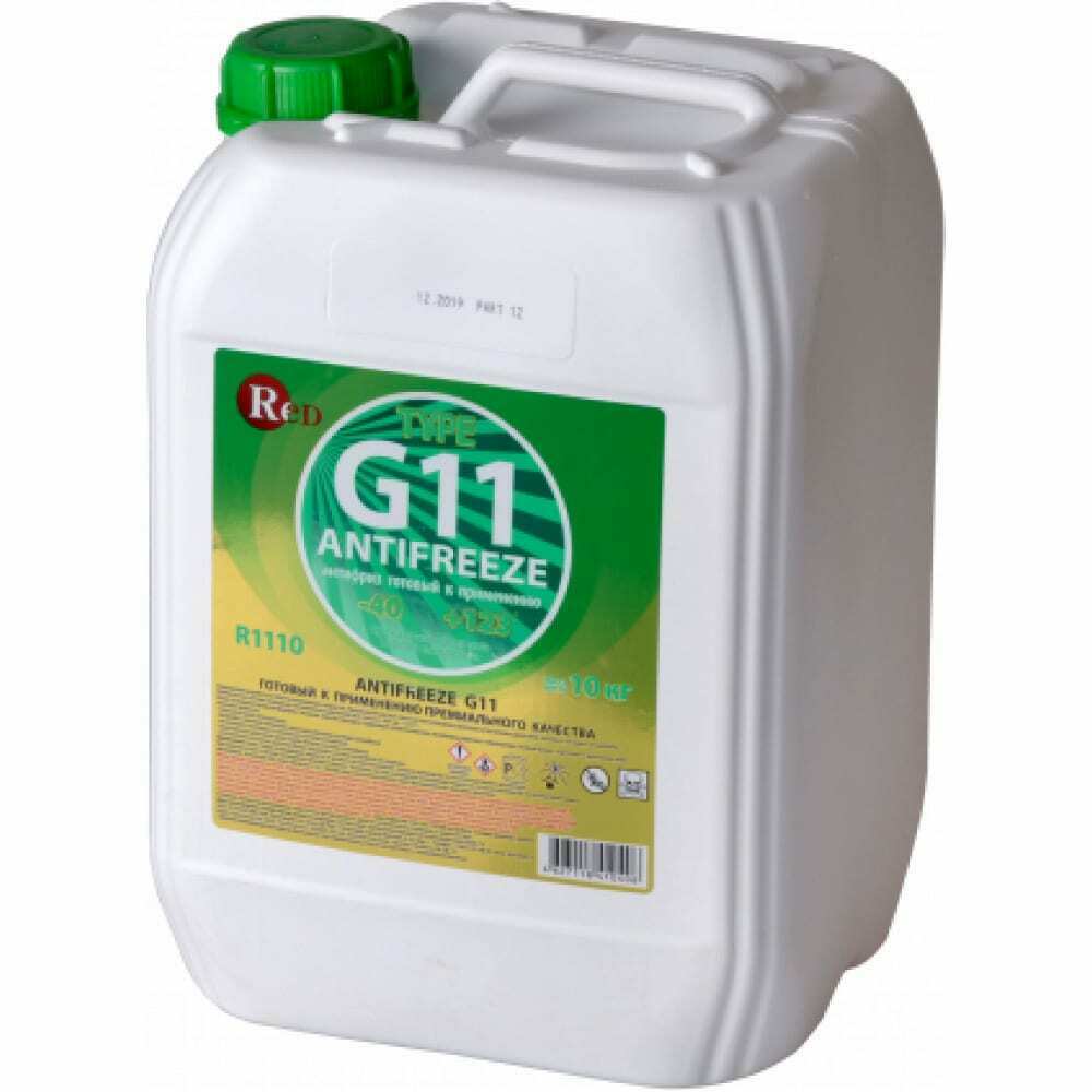 Антифриз, готовый к применению G11 ЗЕЛЕНЫЙ 10кг R1110 RED, R1110