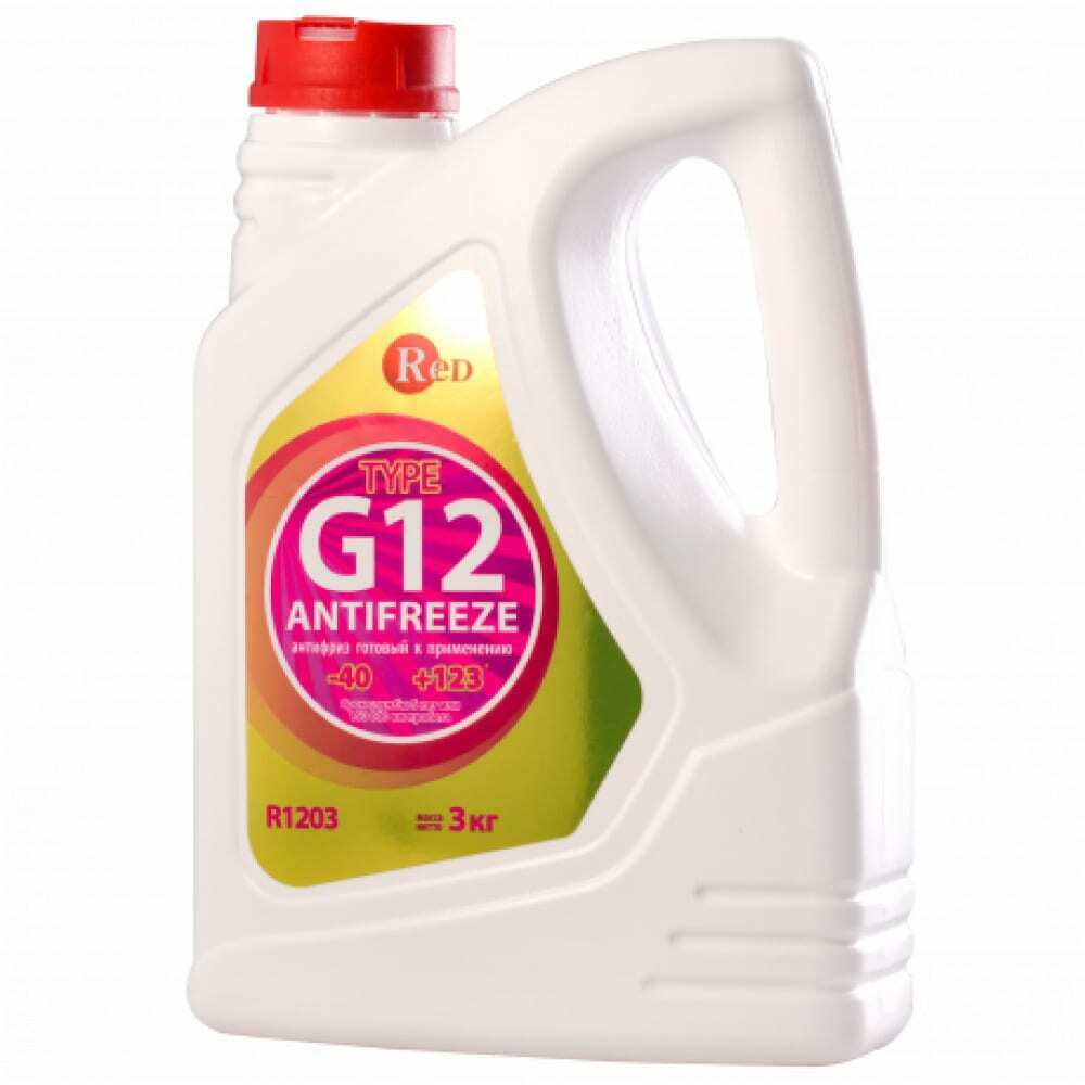 Антифриз, готовый к применению G12 КРАСНЫЙ 3кг R1203 RED, R1203