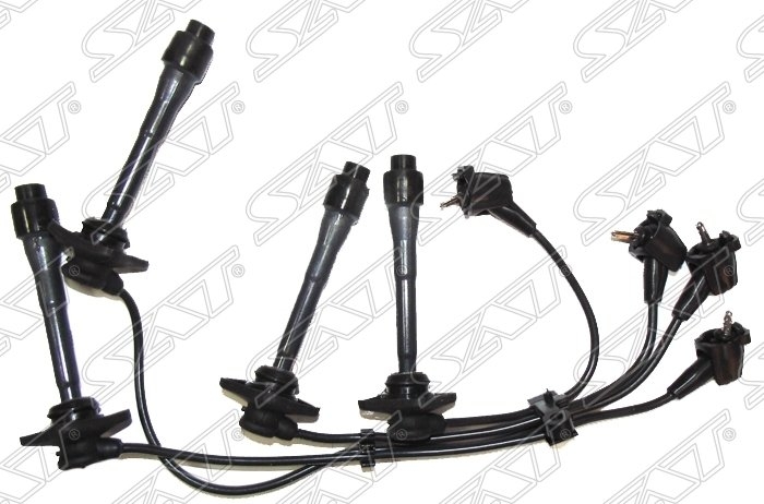 Провода высоковольтные TOYOTA CALDINA T19 92-02RAUM EXZ1015 97-03 45E-FE (квадрат. резин.) SAT, ST9091922395