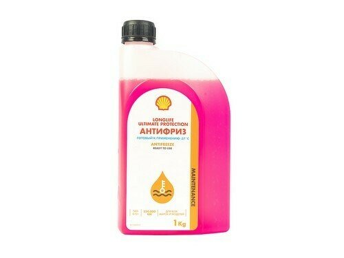 Антифриз Shell Longlife Ultimate~красный 1кг готовый SHELL, 2208219