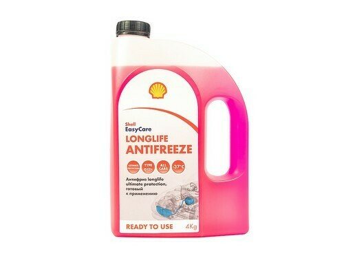 Антифриз Shell Longlife Ultimate~красный 4кг готовый SHELL, 2208220