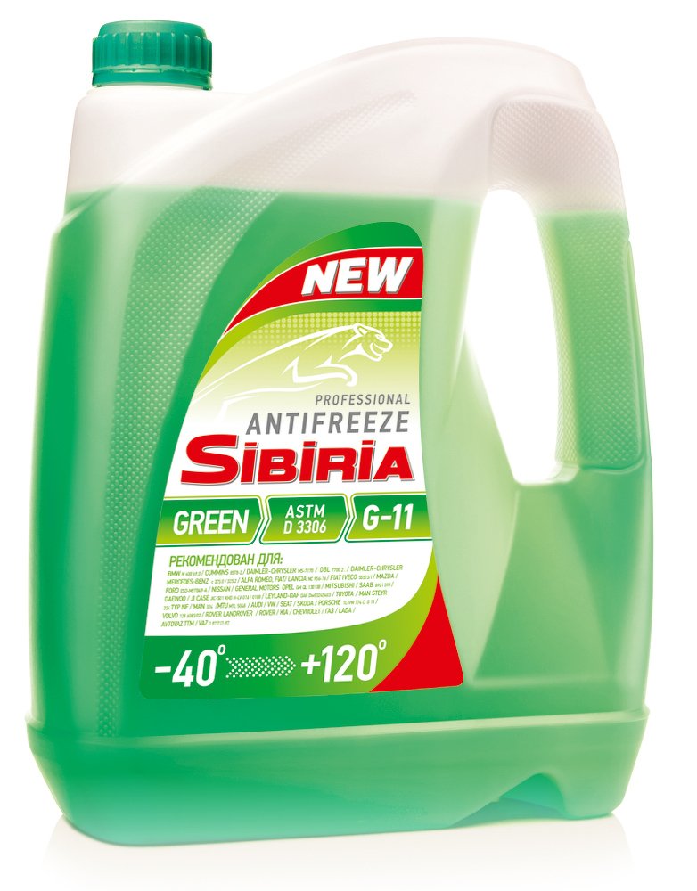 Антифриз Sibiria green -40 10кг SIBIRIA, 800090