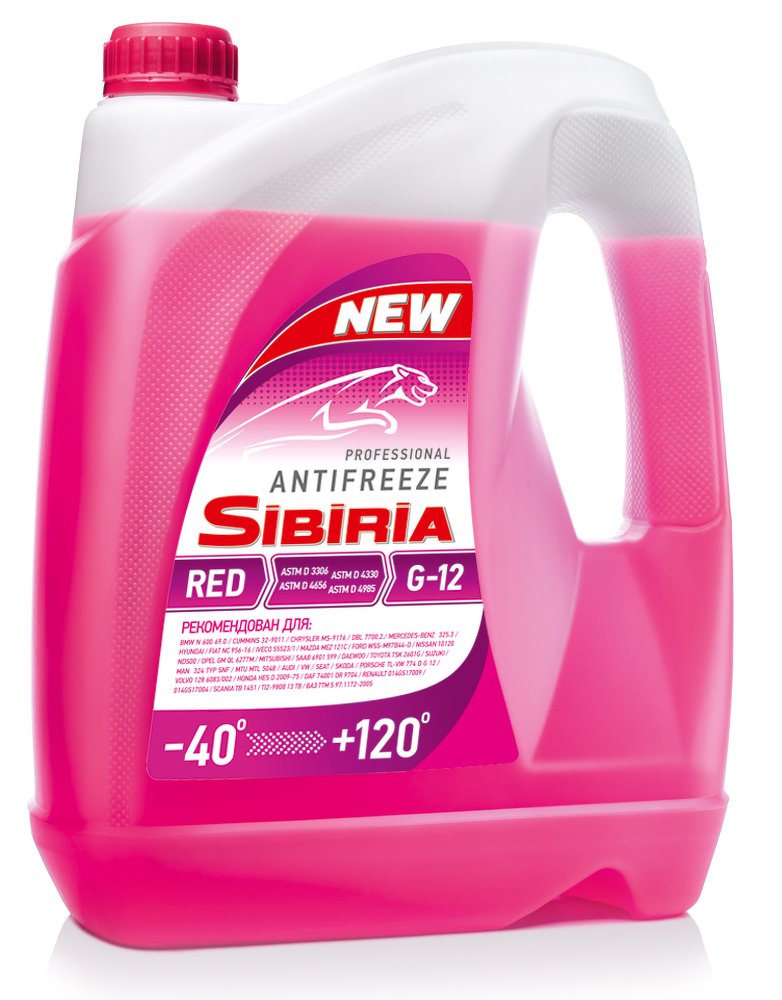 Антифриз Sibiria G12+ red -40 5кг SIBIRIA, 805600