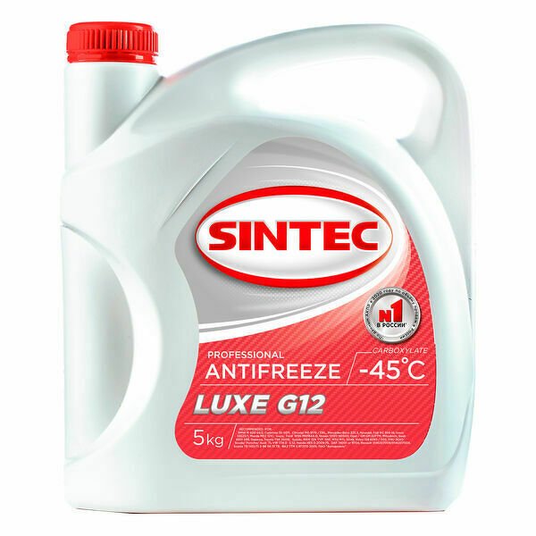 Антифриз Sintec Luxe G12+ red -45 5кг SINTEC, 613503