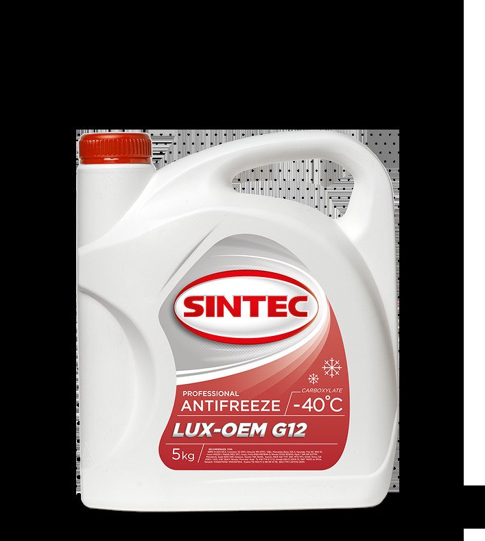 Антифриз Sintec Luxe G12+ red -40 5кг SINTEC, 614500