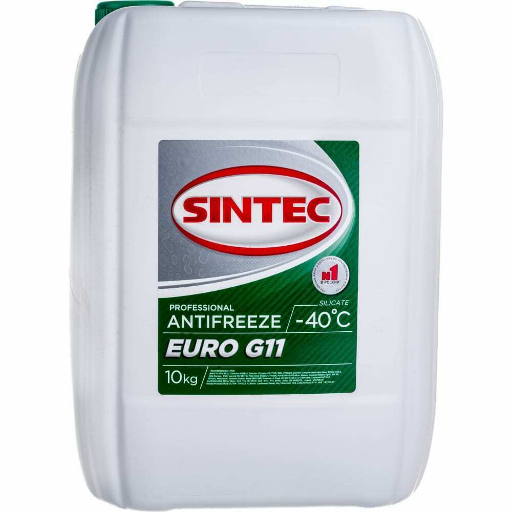 Антифриз Sintec Euro G11 green -40 10кг SINTEC, 800516