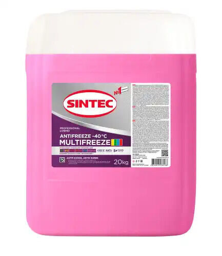 Антифриз, Sintec ANTIFREEZE MULTIFREEZE 20 КГ SINTEC, 800552