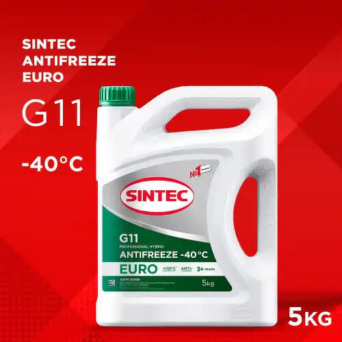 Антифриз Sintec Euro G11 green -40 5кг SINTEC, 990554