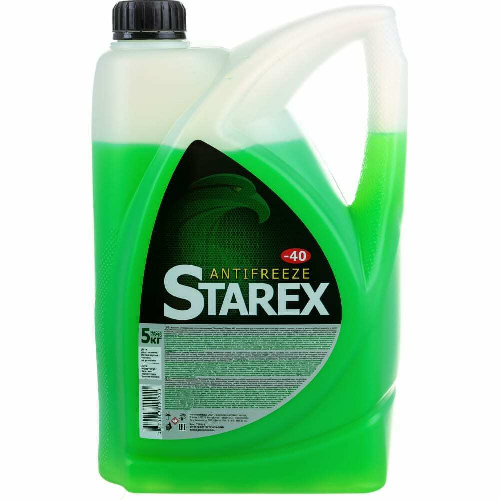 Антифриз Starex green -40 5кг (Север) STAREX, 700616