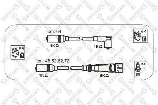 К-кт проводов Seat IbizaLeon, VW GolfPassat 1.82.0 92> STELLOX, 1038083SX