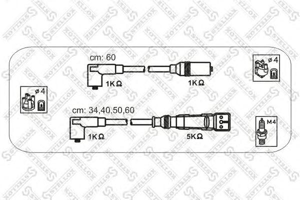 К-кт проводов VW Passat 1.82.0 90> STELLOX, 1038085SX