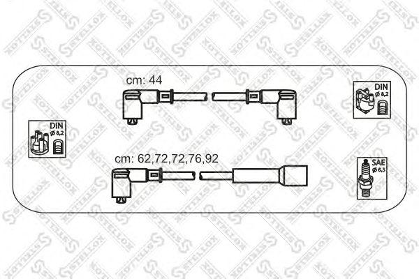 К-кт проводов Audi 80 2.0-2.2100 2.2 <84 STELLOX, 1038087SX