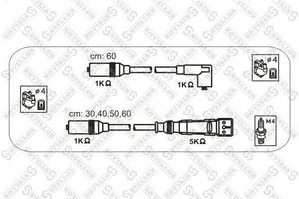 К-кт проводов VW Golf IIPassat 1.61.8 84-97 STELLOX, 1038337SX