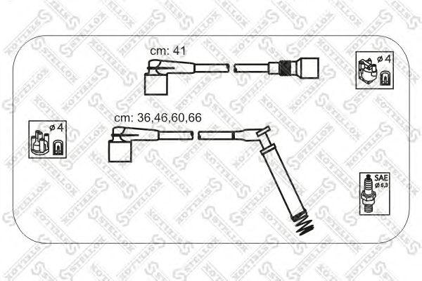 К-кт проводов Opel CorsaCombo 1.2-1.4i 91-00 STELLOX, 1038450SX