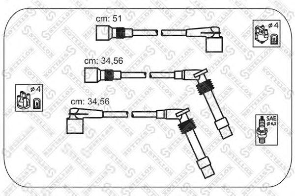 К-кт проводов Opel Vectra 1.61.82.0 88-95 STELLOX, 1038538SX