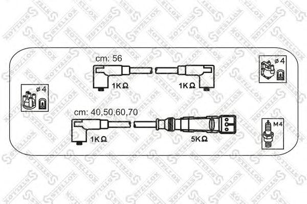 К-кт проводов VW GolfPoloVento 1.0-2.0 84> STELLOX, 1039054SX