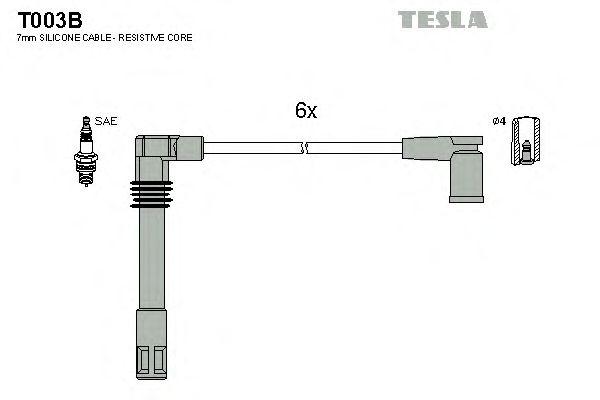 Провода высоковольтные TESLA, T003B