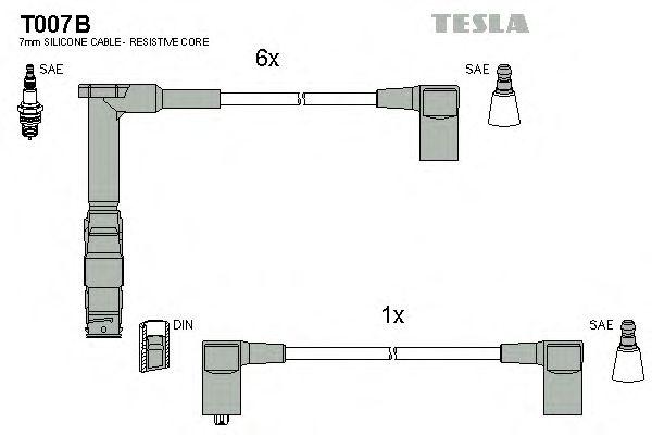 Провода высоковольтные TESLA, T007B